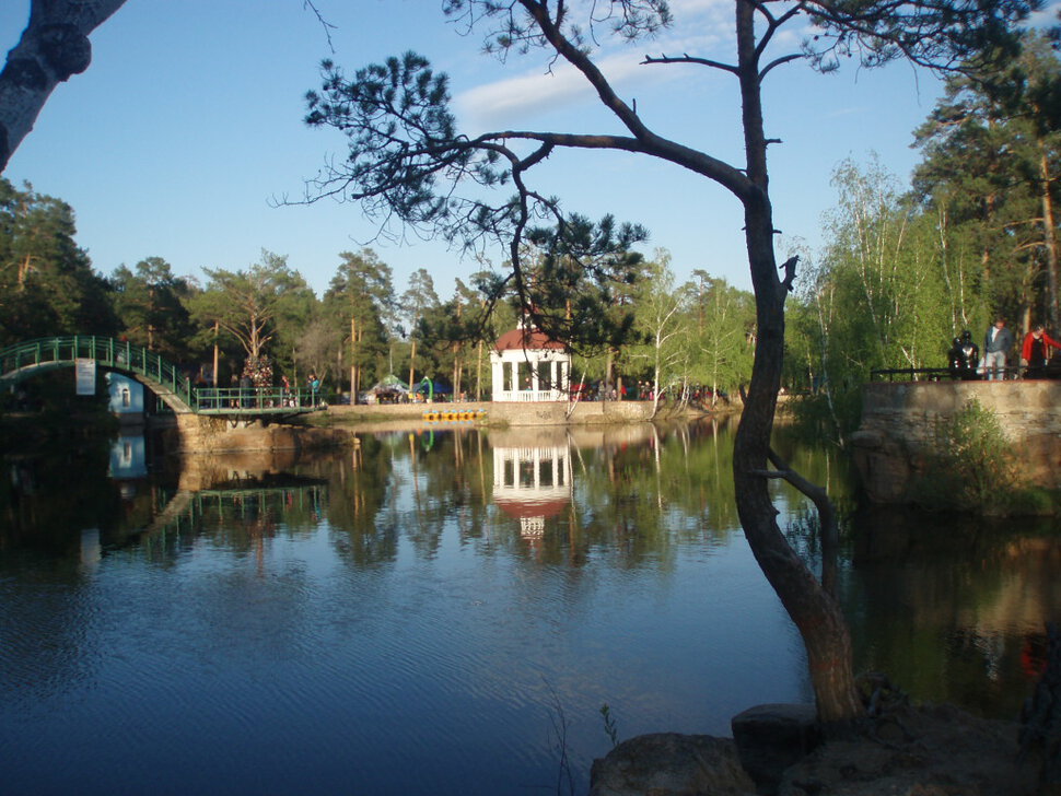 Вечерняя прогулка, пруды парка