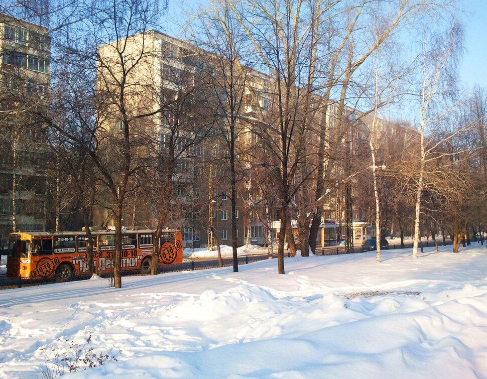 На заснеженной окраине