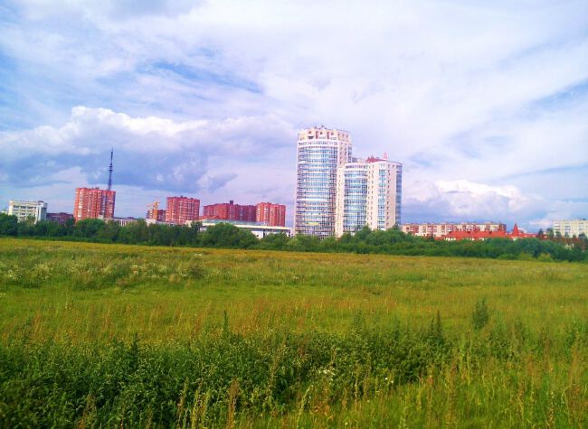 В городе