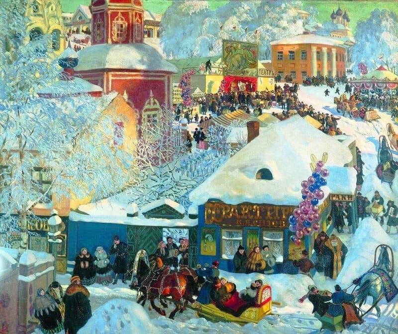 Семь дней Масленицы в картинах Кустодиева