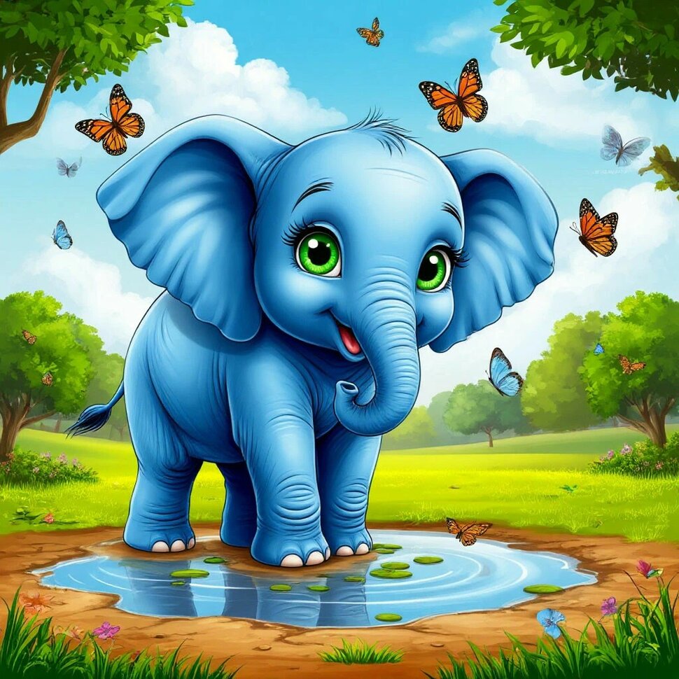 Голубой слоненок