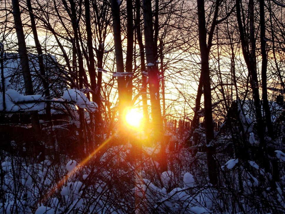 Закат зимнего солнца
