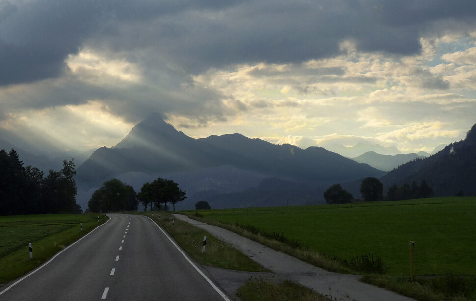 Дорога в Баварских Альпах