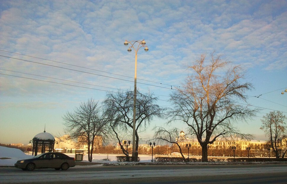 В мороз по главному проспекту