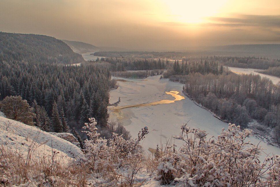 белая осень в Сибири