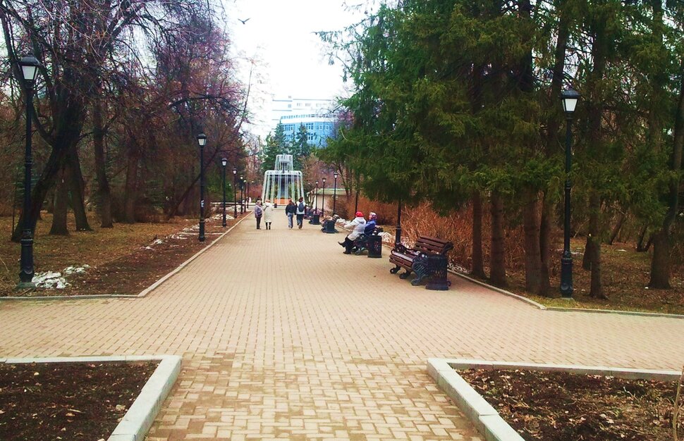 В дендрарии в апреле