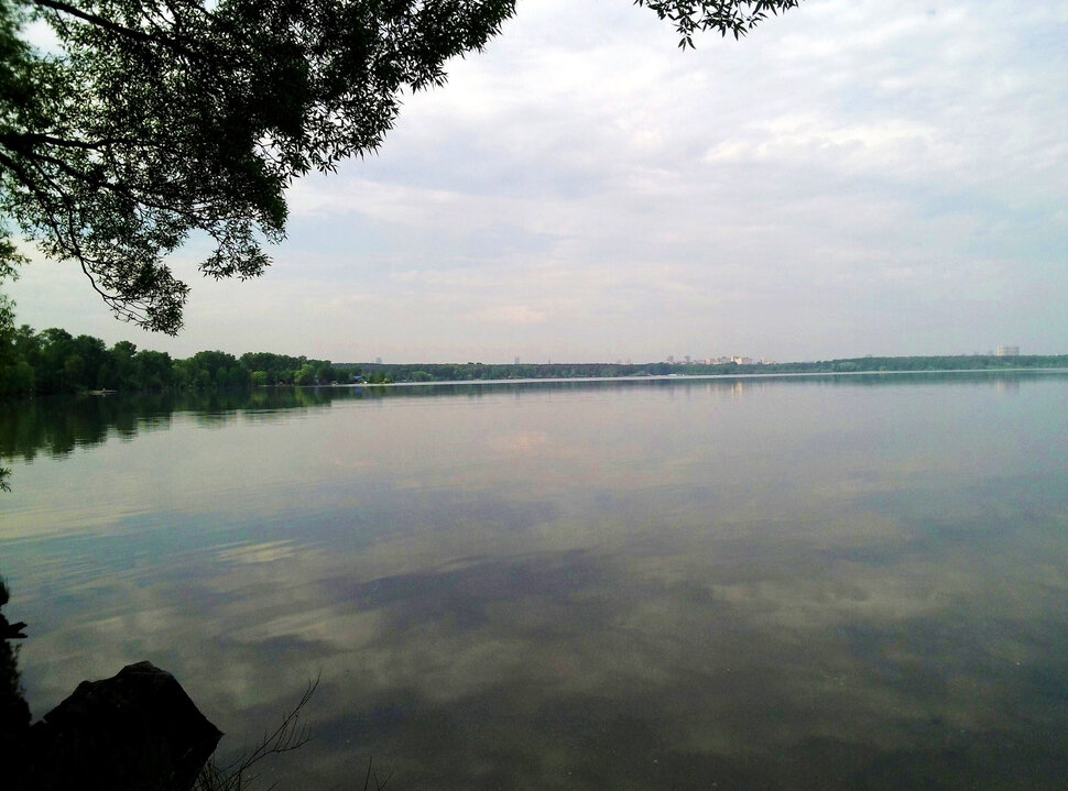 В пасмурный день у озера