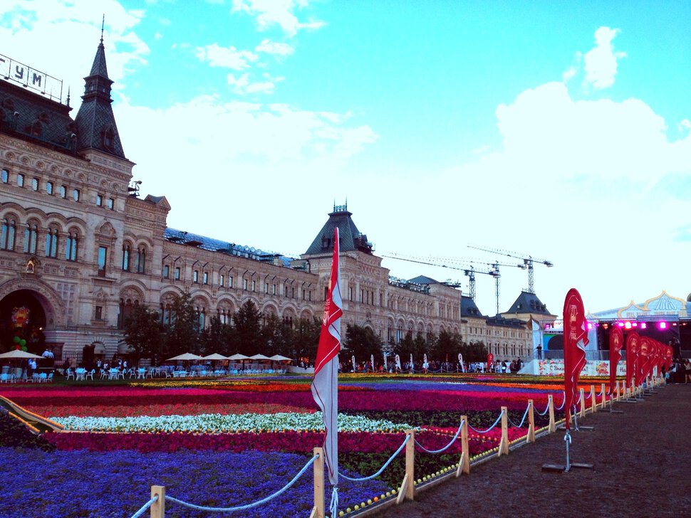 Цветы на Красной Площади