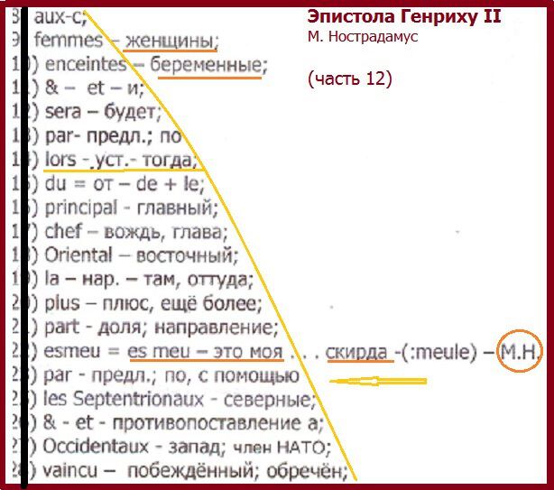 К Эпистоле Нострадамуса Генриху 2