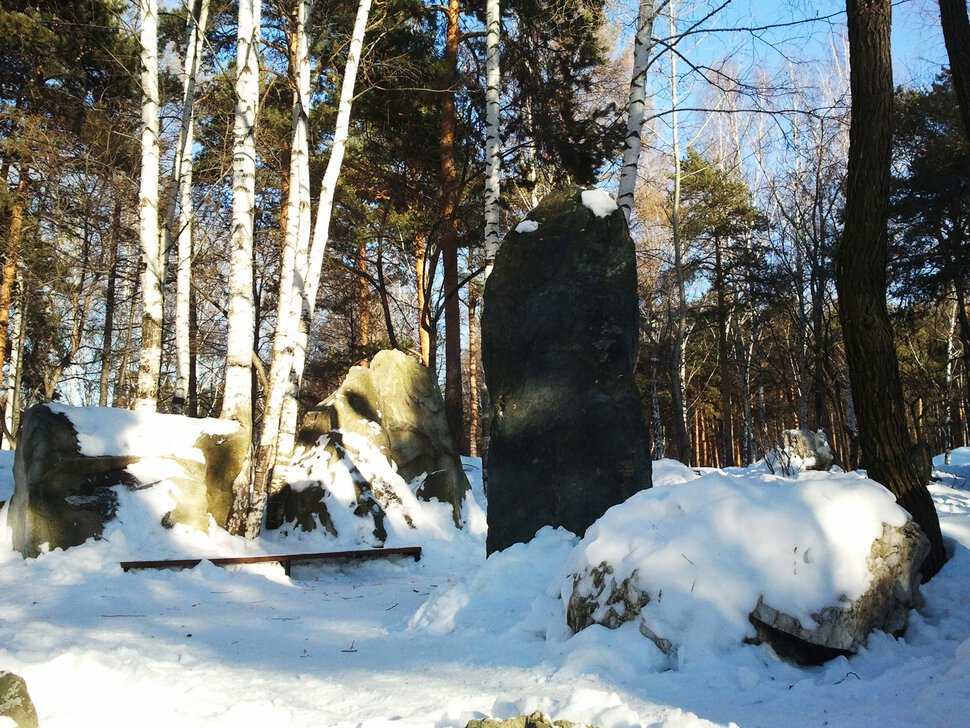 У заснеженных камней