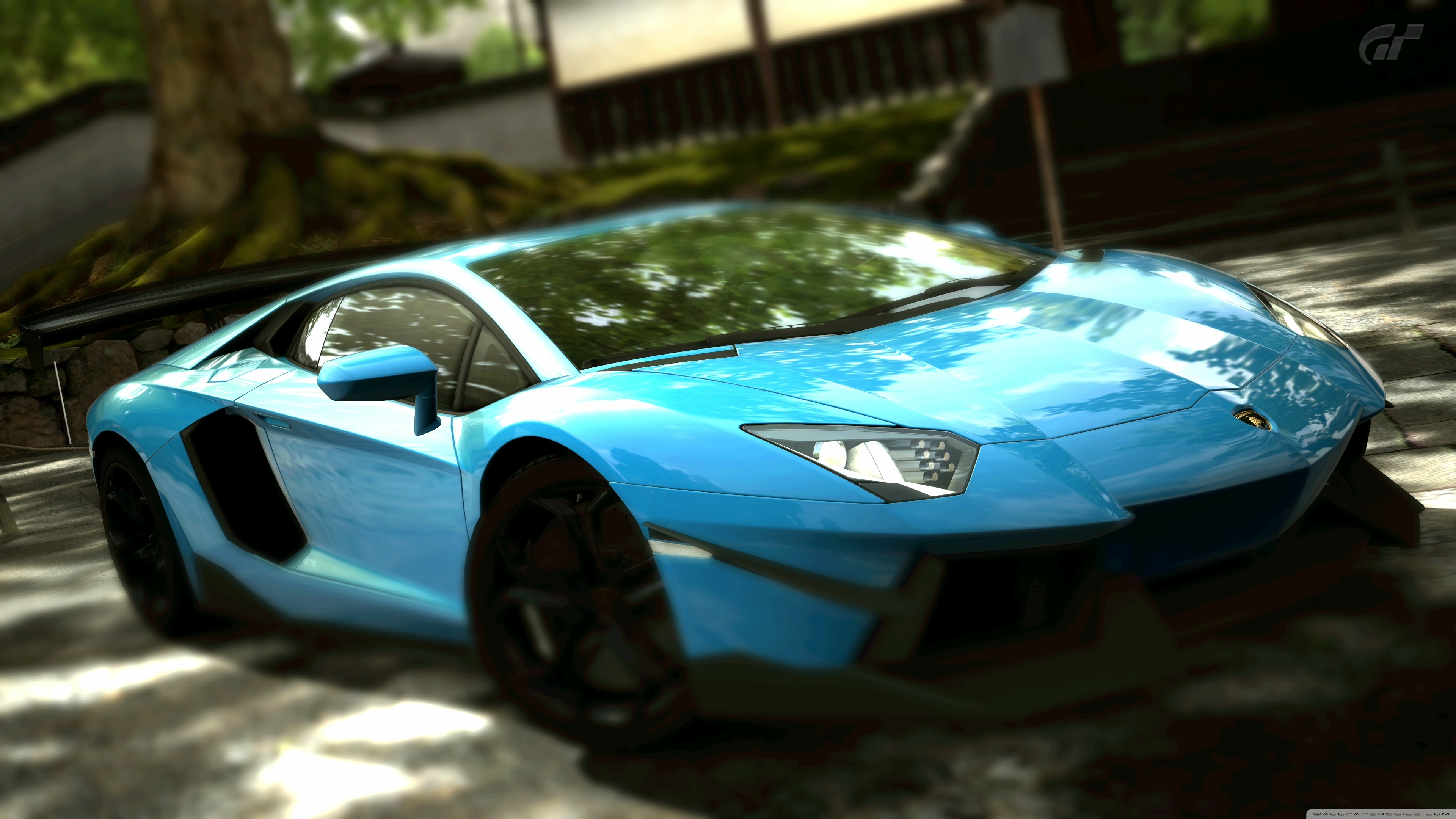 Lamborghini синяя парковка бесплатно