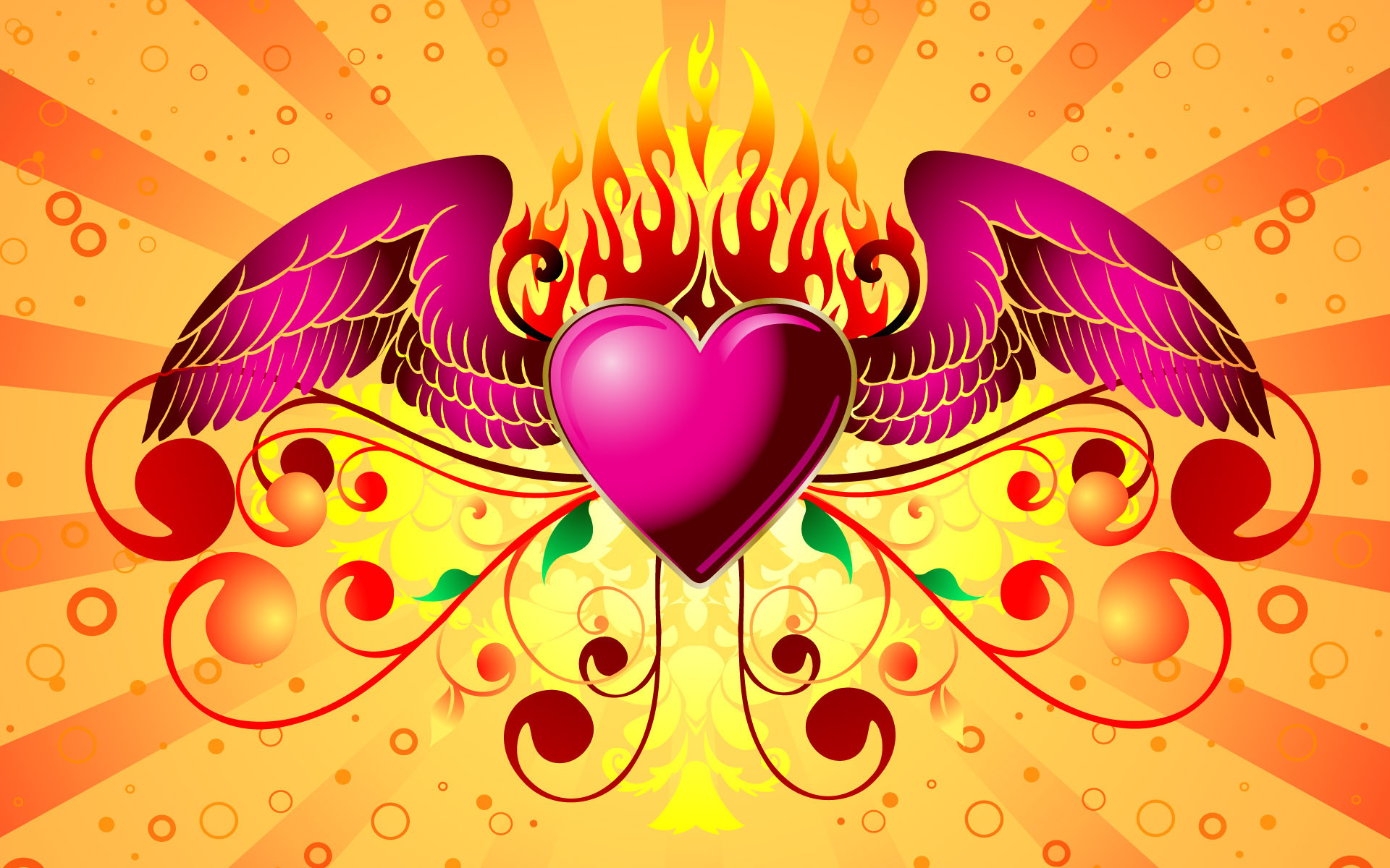 любовь сердце огонь без смс