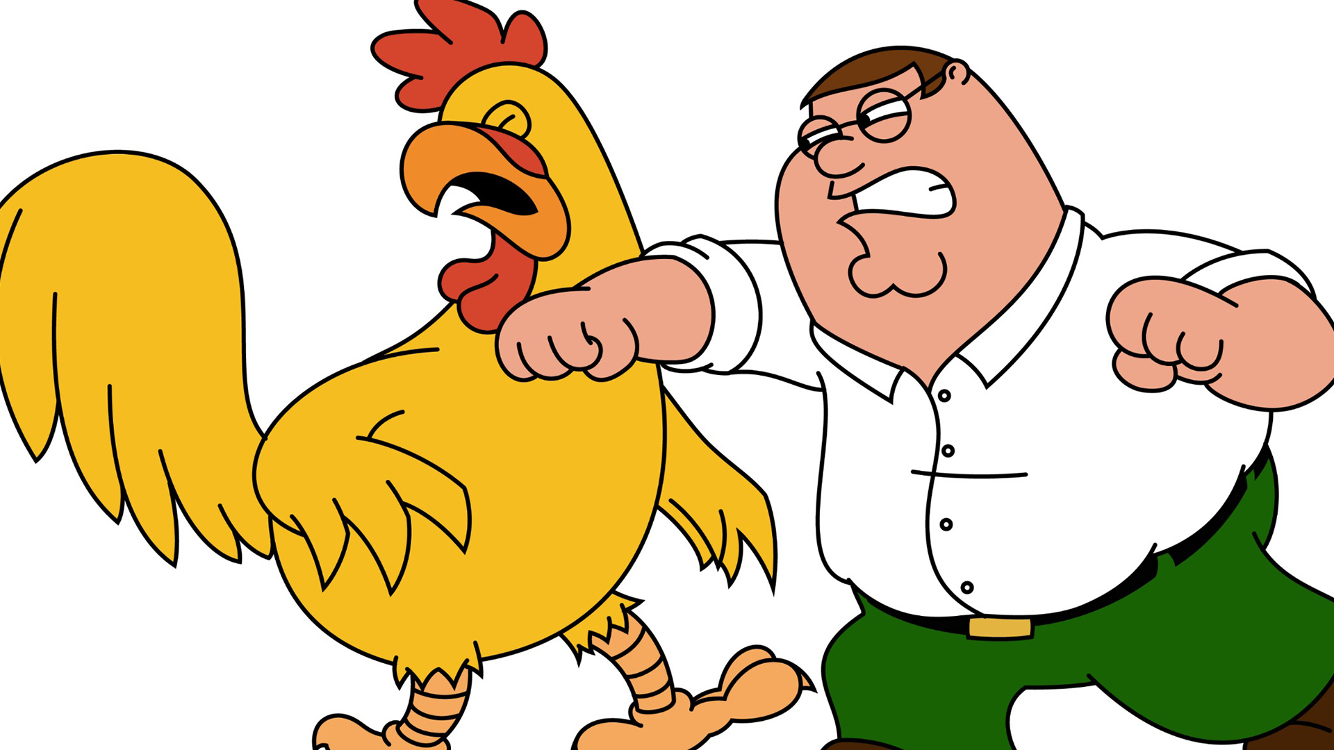 Питер Гриффин против курицы.