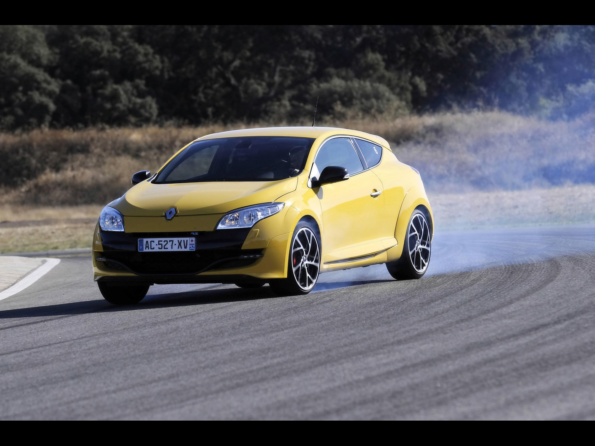 Renault Megane дорога вираж бесплатно