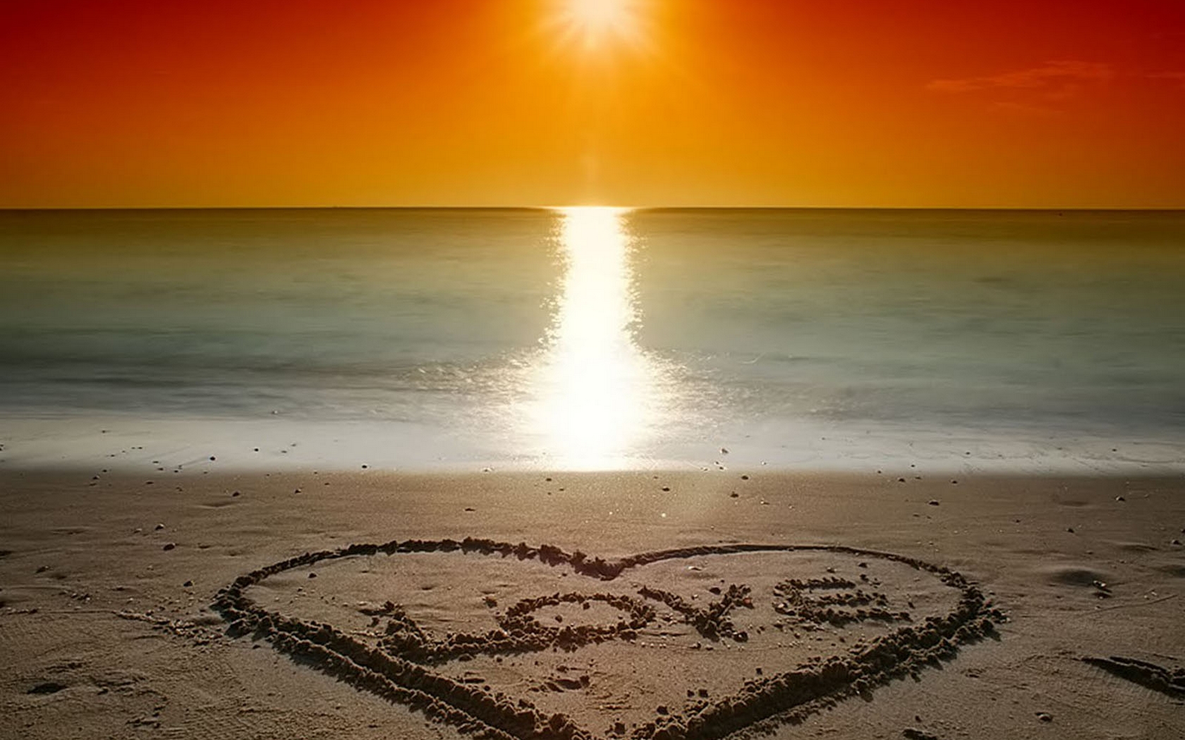 природа море горизонт песок сердце любовь солнце берег nature sea horizon sand heart love the sun shore без смс