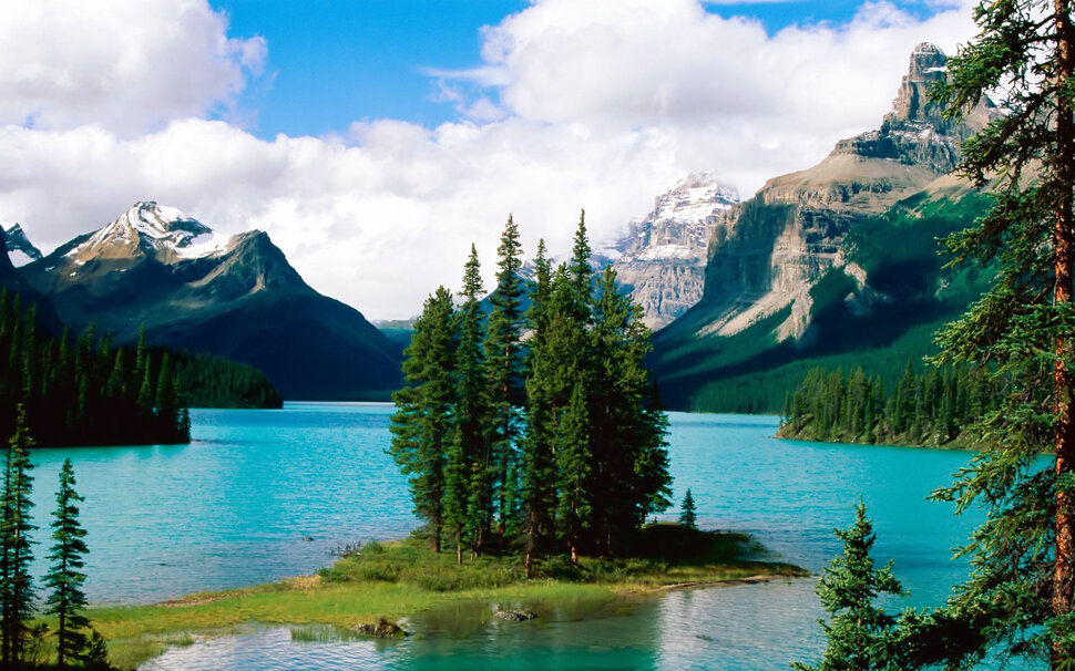 Озеро малиньша, канада обои и картинки на рабочий стол скачать Канада Обои