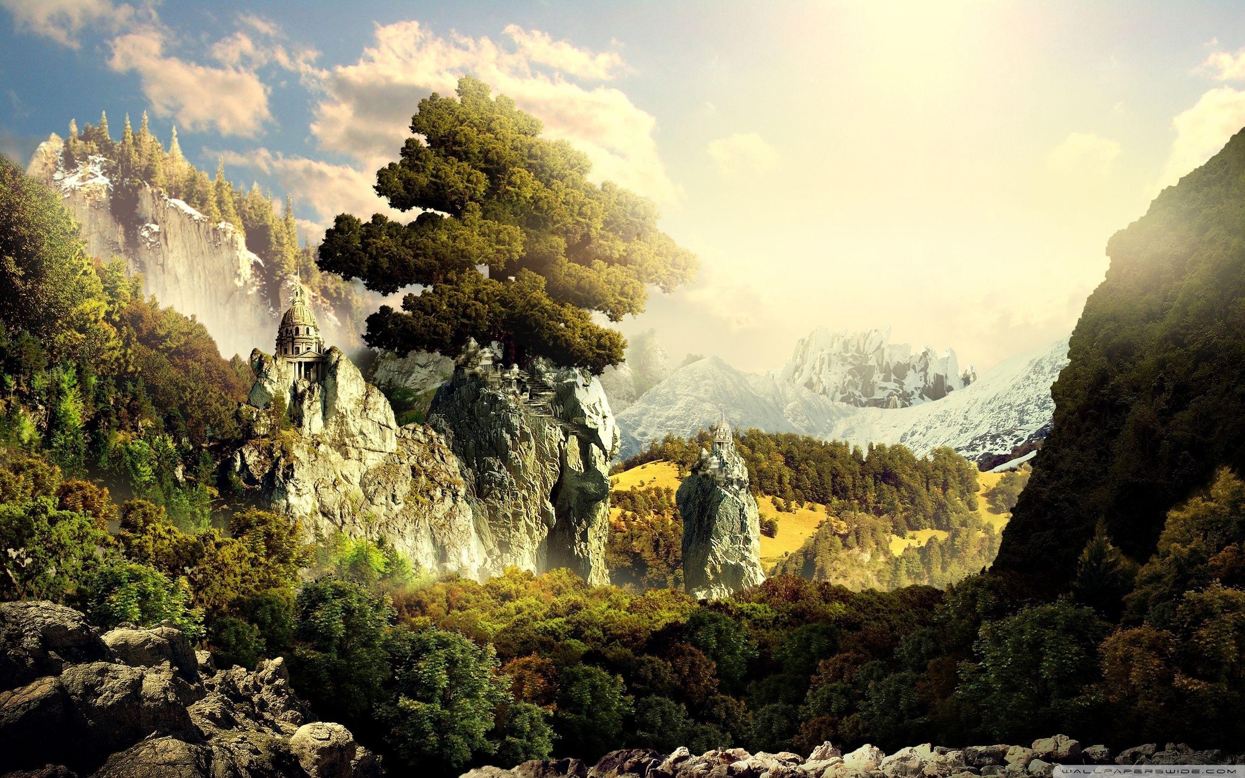 природа горы деревья скалы nature mountains trees rock скачать