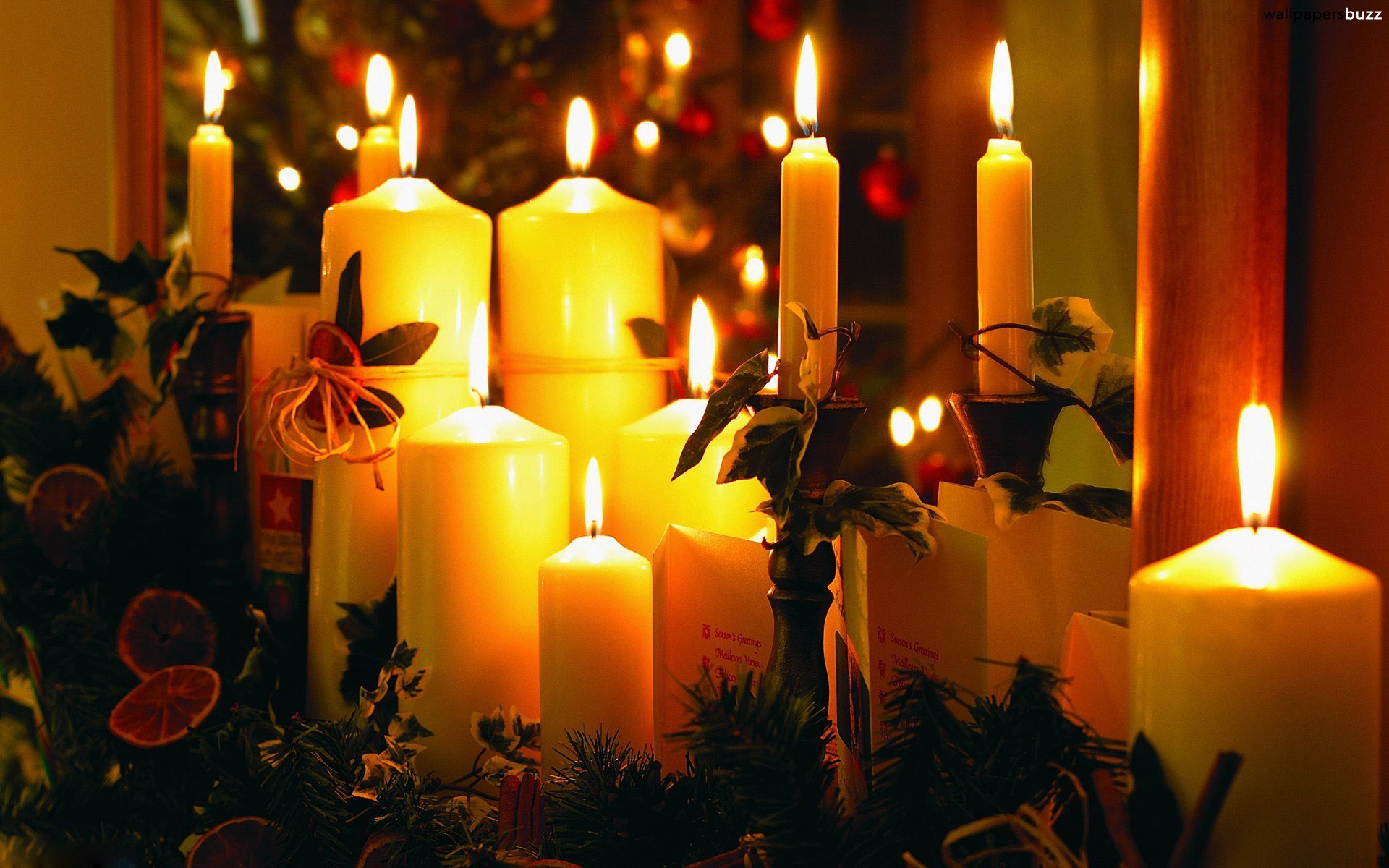 свечи огни рождество candles lights Christmas бесплатно