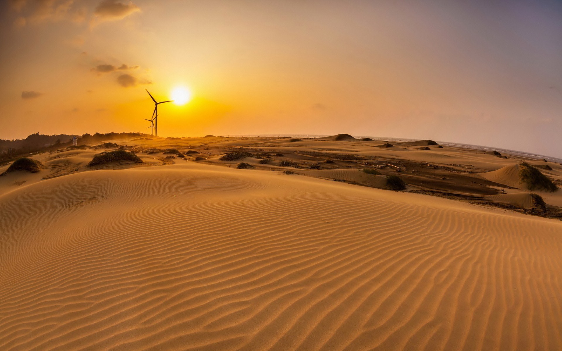 Пустынный закат без смс
