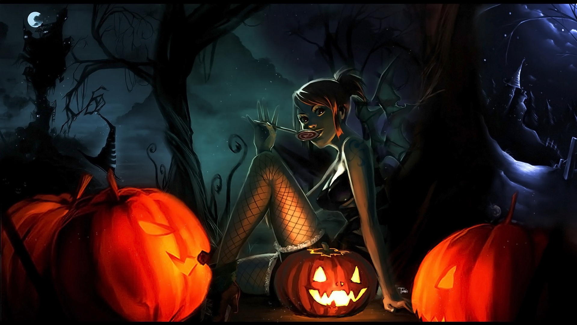 Красивые обои костюмы на хэллоуин для девушек на рабочий стол скачать беспл...