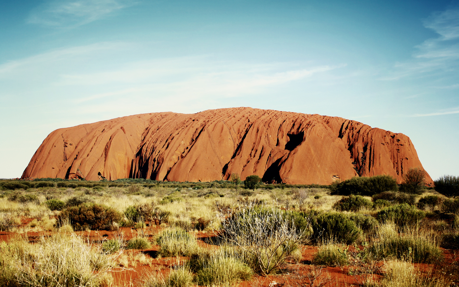 природа поле Улуру австралия скалы без смс